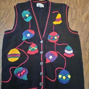 Vintage Baxter & Wells Christmas Sweater Vest Xl